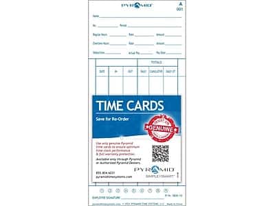 PYRAMID MID A 100 fenad hyia tee ea k Cntumton asa Ser TSTALS W! NN & SALT DALEM SA TIME CARDS Save for Re-Order auSte GENUINE rine enly eia nnuians PYR MID S B04 FgMNT . 1 ENPLOYER