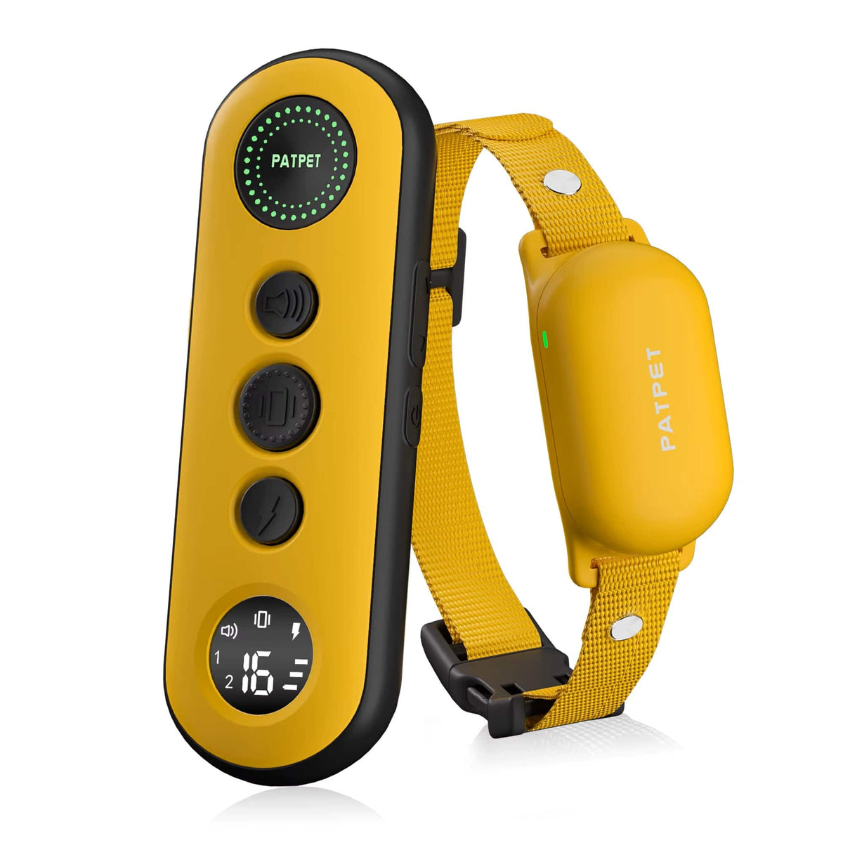 PATPET - Lightweight Remote Dog Training Collar - Yellow