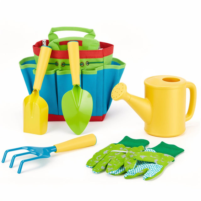 Front. Fitnate - 6 PCS Green Kids Garden Tools Set - Green.
