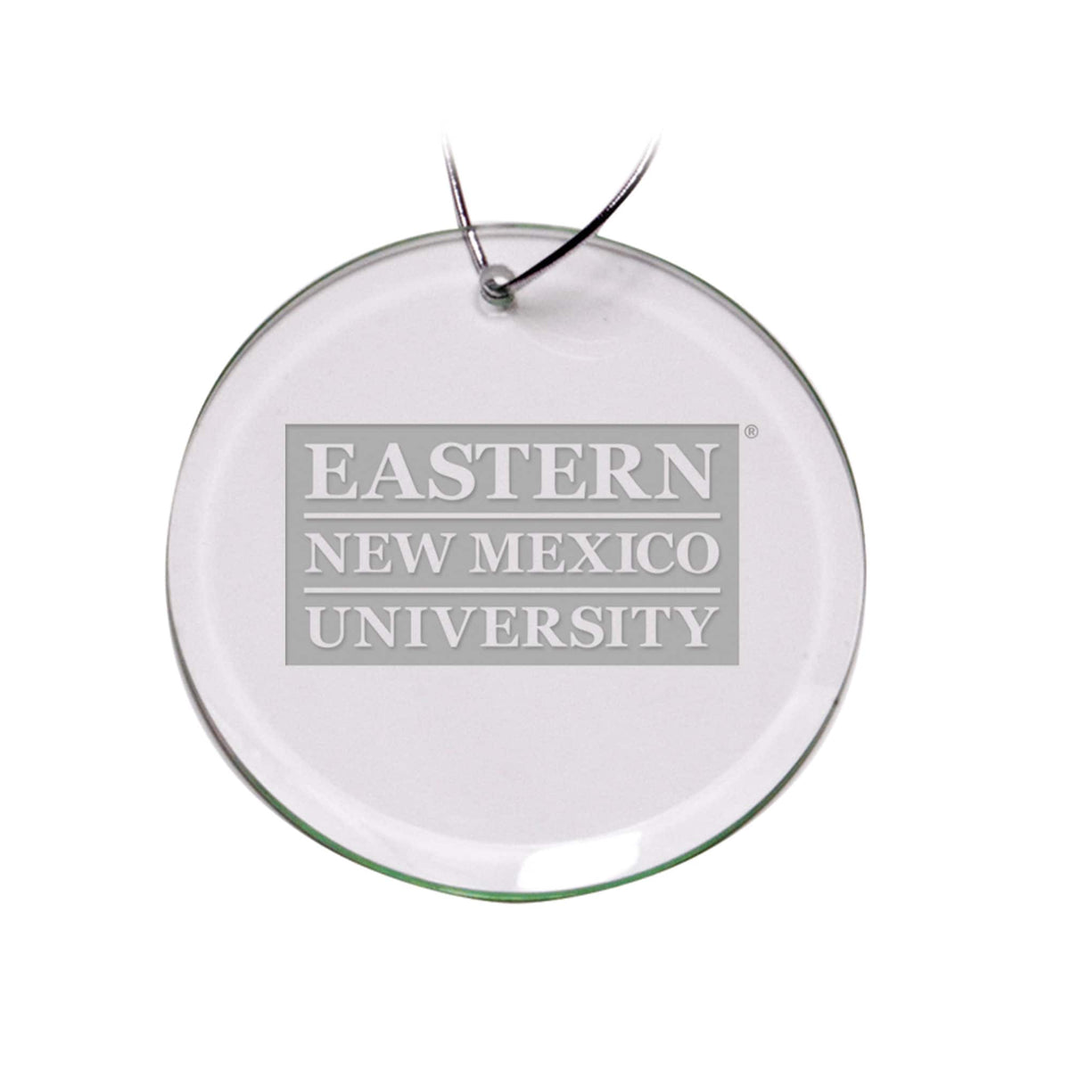Jardine - Eastern New Mexico Greyhounds Team Logo 3'' Round Glass Ornament - Multicolor