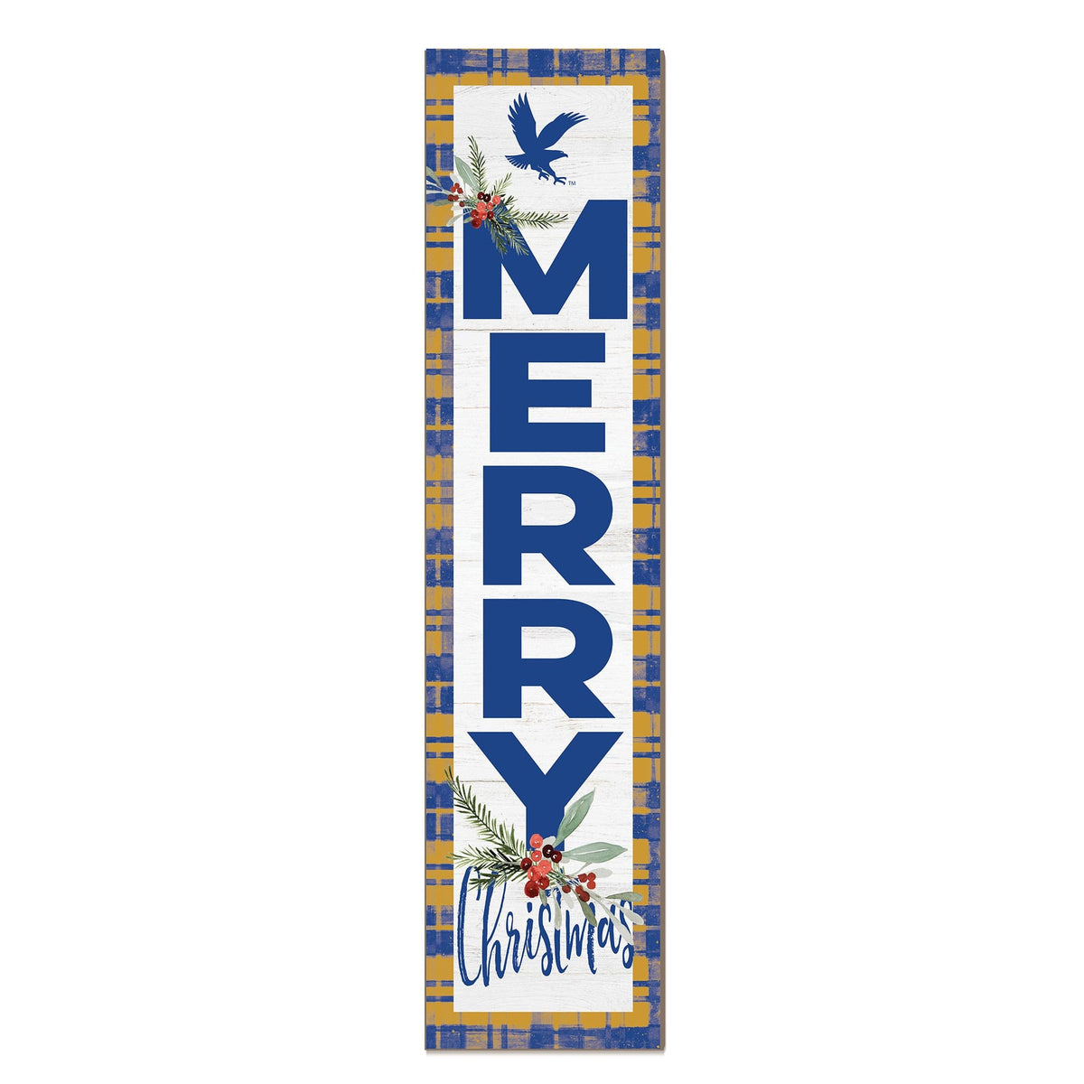 Jardine - Embry-Riddle Eagles 12'' x 48'' Outdoor Merry Christmas Leaner - White