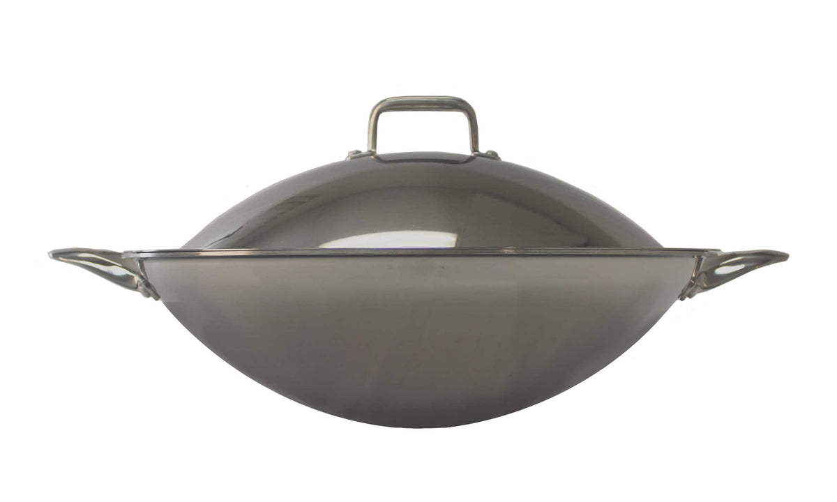 SPT - 16.5″ Induction Ready Wok with Lid - Stainless Steel