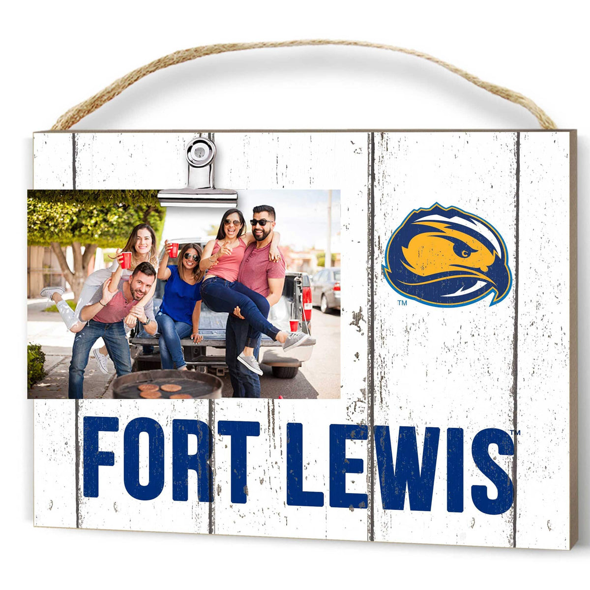 Jardine - Fort Lewis College Skyhawks 8" x 10" Weathered Clip It Frame - White