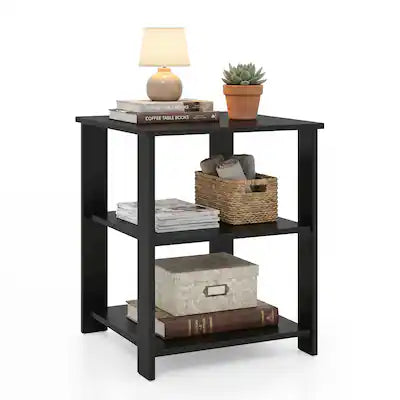 Gymax - 3-Tier End Table Square Side Table w/Open Storage Shelves for Living Room