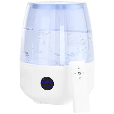 Topteng - 1.8 Gal Large Capacity Cool Mist Humidifier with Remote - Nano Ultrasonic, Dual Nozzle, Top Fill, for Large Room/Bedroom