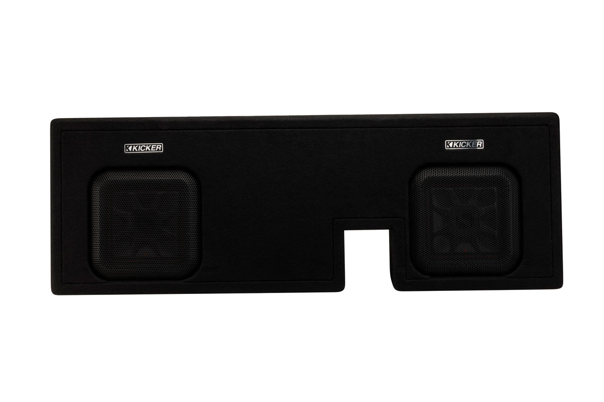 KICKER - L7T Custom Fit Dual 10" 2-Ohm Down Firing Enclosure Subwoofer for Select Toytoa Tacomas - Black