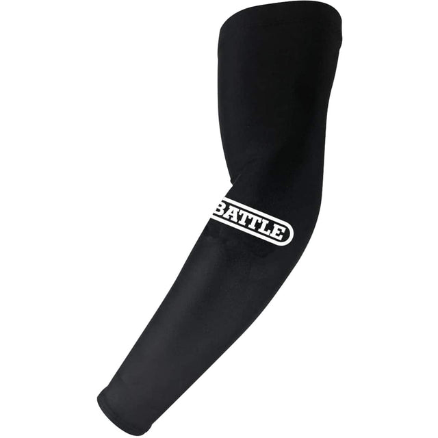 Front. Battle Sports - Battle Sports Adult Performance Football Full Arm Sleeves - L/XL - Black/White - Black/White.