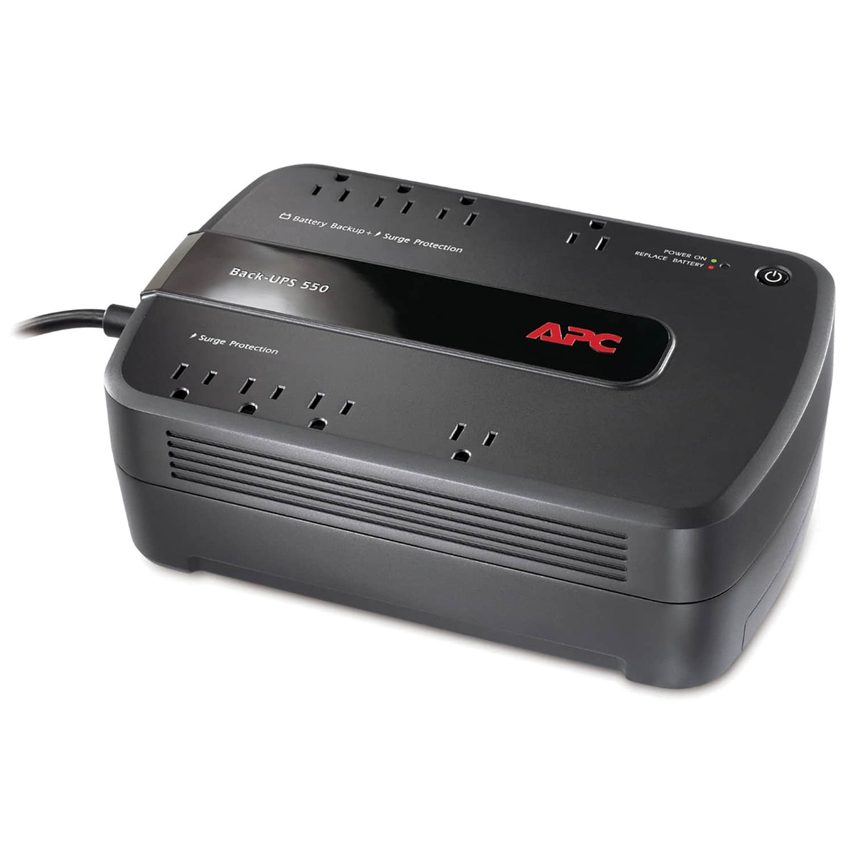 APC - Be550g Back-ups 8-outlet 550va Battery Back-up And Surge Protector - Black