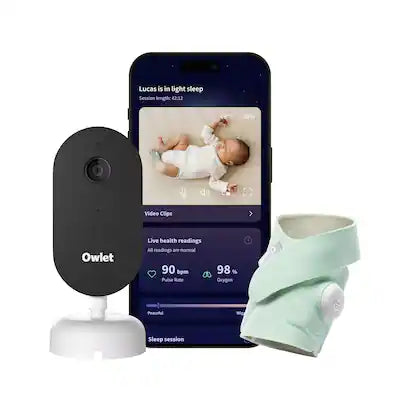 Owlet - Dream Duo (Gen 3) – All-in-One Smart Baby Monitoring with Sock & 2K HD Cam