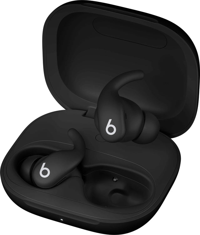 Front. Beats - Powerbeats Fit True Wireless Active Noise Canceling  Earbuds - Jet Black.