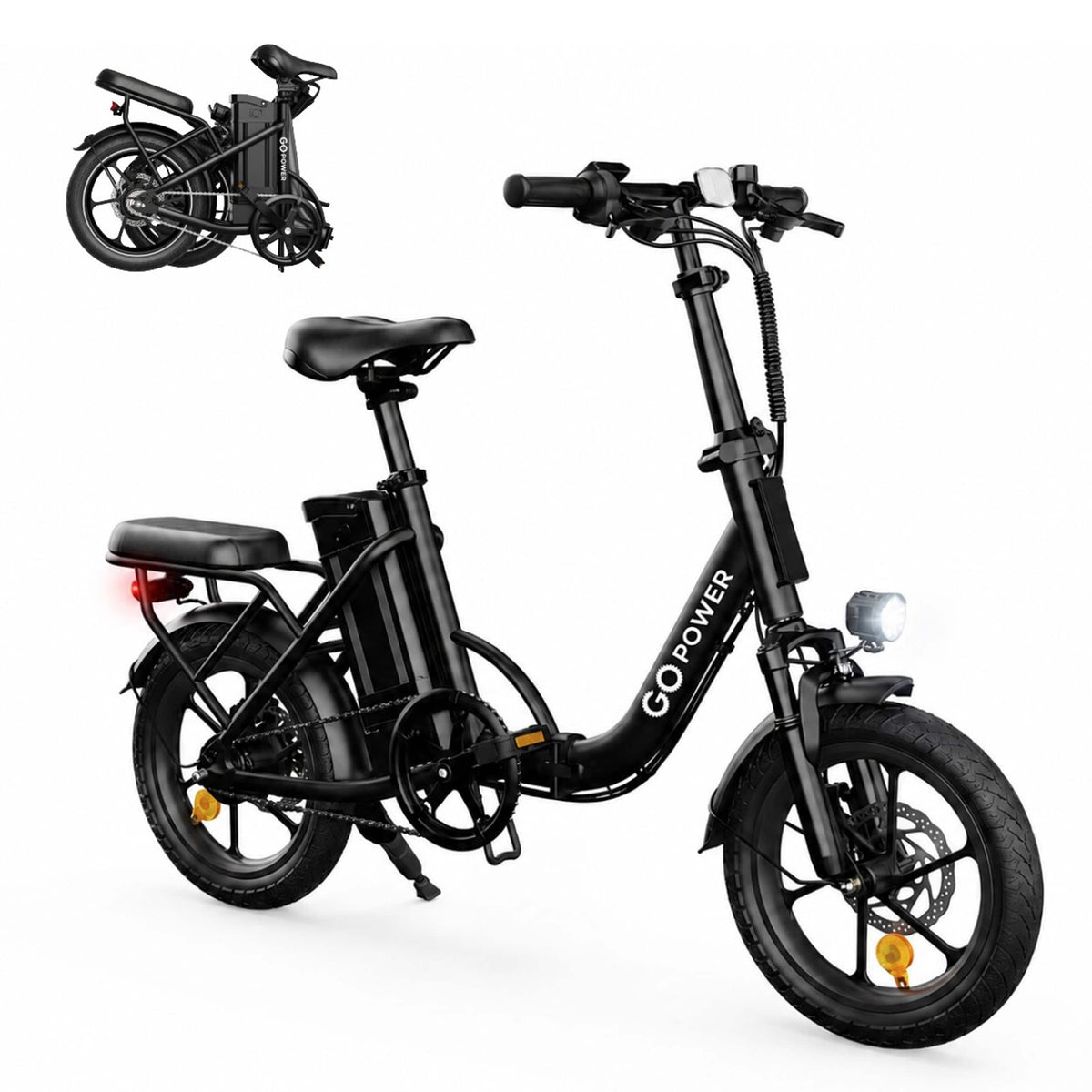 GoPowerBike - GoBreeze Folding Electric Bike - One size - Black