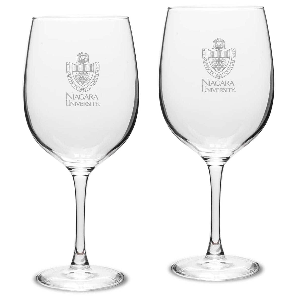 Jardine - Niagara University Purple Eagles 19oz. 2-Piece Traditional Robusto Red Wine Table Glass Set - Multicolor