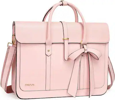 mosiso - Laptop Bag for Women 13-14 inch PU Leather Laptop Shoulder Bags Convertible Backpack Casual Handbag Work Computer Bag