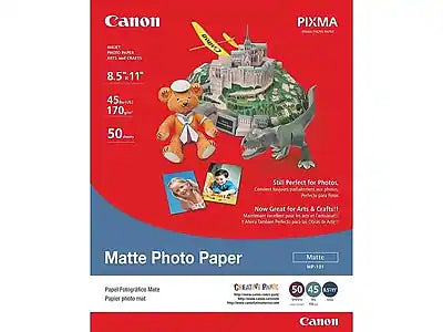 Canon - MP 101 Matte Photo Paper, 8.5" x 11", 50 Sheets/Pack