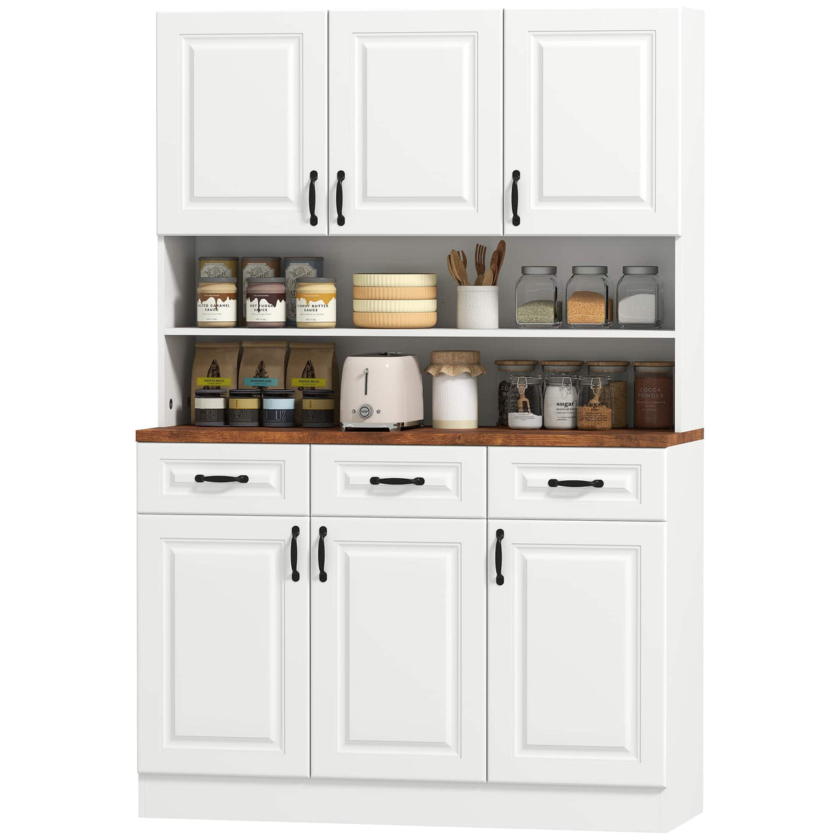 Homcom - Kitchen Pantry Cabinet - White