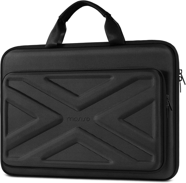 Front. mosiso - 15.6-16 inch Laptop Hard Case, Shockproof Waterproof Laptop Case Hard Shell Laptop Carrying Sleeve Computer Bag - Black.