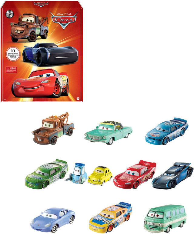 Sure, here is the corrected and grouped text from the image:

---

**Disney Pixar Cars**

**METAL**

**10 METAL VEHÍCULOS EN METAL**

**ADVERTENCIA:**

**3+**

**HARMÁNICA**

**CUIDADO:**

**CONTENIDO DE CHOCOLATE**

**E05S**

**RPI**

**HINCE**

**MCO**

**WARNNG**

**Aa**

**- - - - -**

**a**

**LIGHT**

**PETTEAR**

**T**

**C**

**43**

**ADIOCO**

**DINOCO**

**a**

**C**

**md**

**2A**

**Asr**

**M**

**C**

**nter**

---

This text appears to be a mix of various labels, warnings, and possibly some