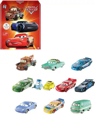 Disney - Pixar Cars 1:55 Scale Collectible Die-Cast Vehicles, 10 Pack