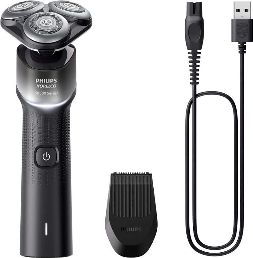 Philips Norelco - Shaver 5000X X5004/84, Rechargeable Wet & Dry Shaver with Precision Trimmer - Silver/ Black