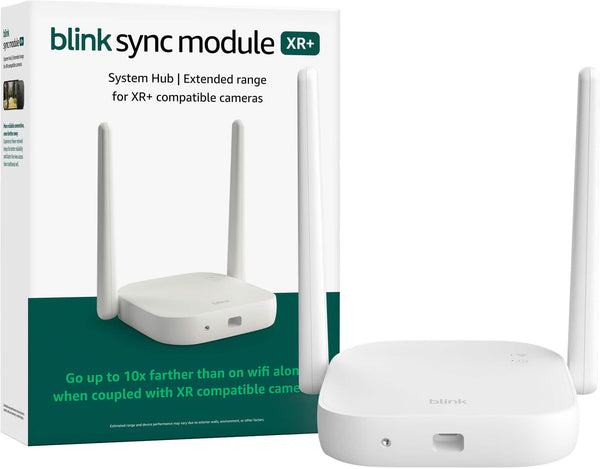 Sync Module XR+ (newest model) – Plug In System Hub for Blink devices, extended range, 10x coverage - White
