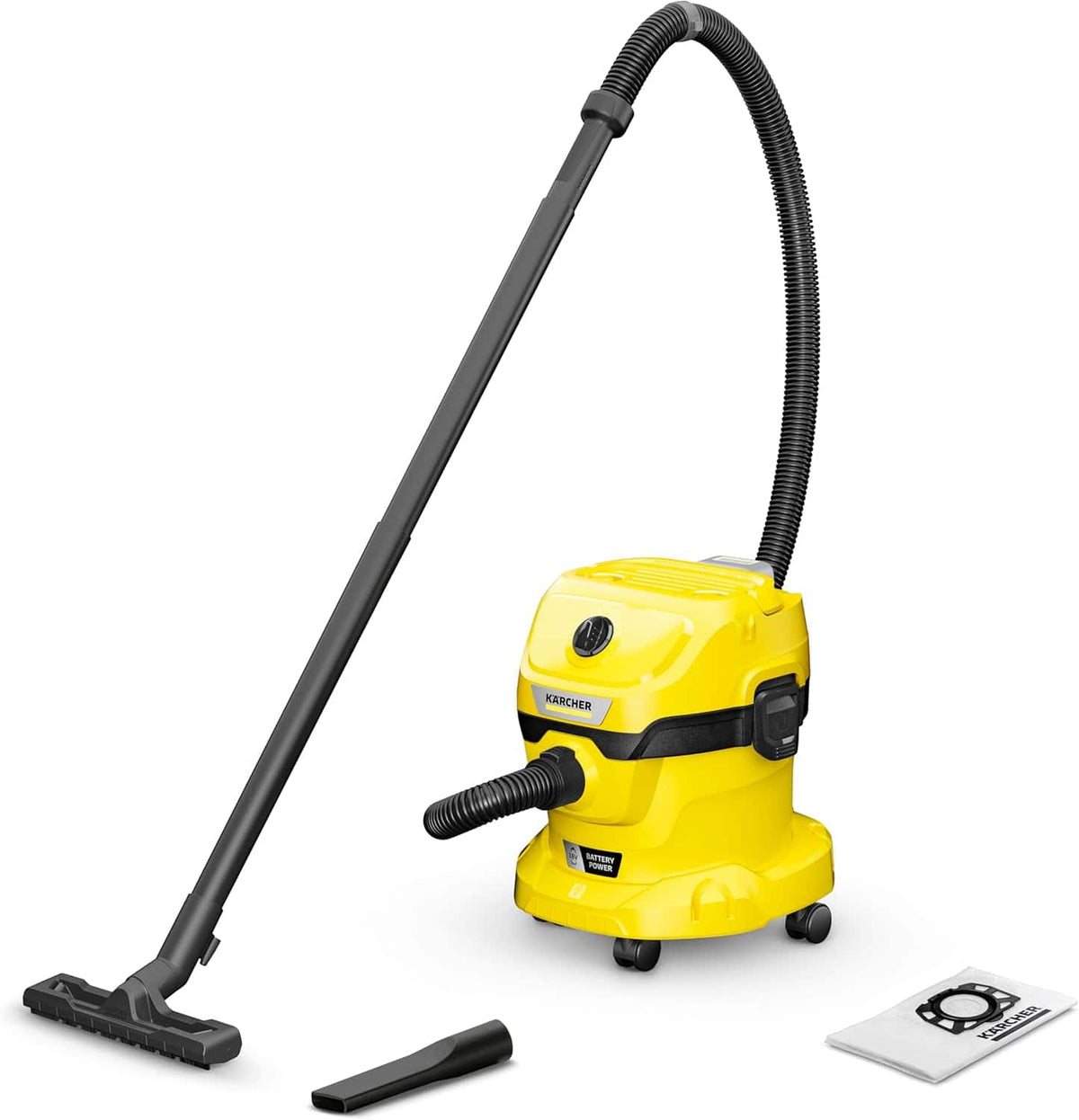 Karcher - WD 2-18 Cordless Wet Dry Vacuum with Blower, 3.2 Gal - Tool Only