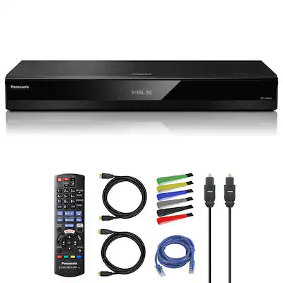 Panasonic - DP-UB820-K 4K UHD Blu-ray Player + Network Cable + More Bundle
