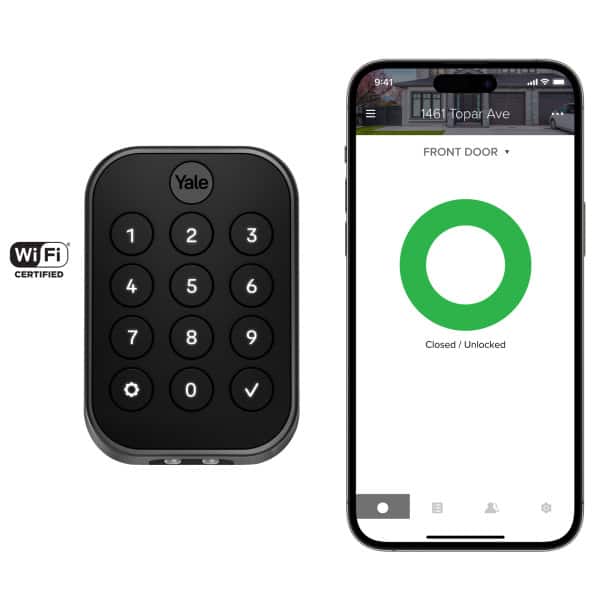Yale - Assure Lock 2 Key-Free Keypad with Wi-Fi  - Black Suede
