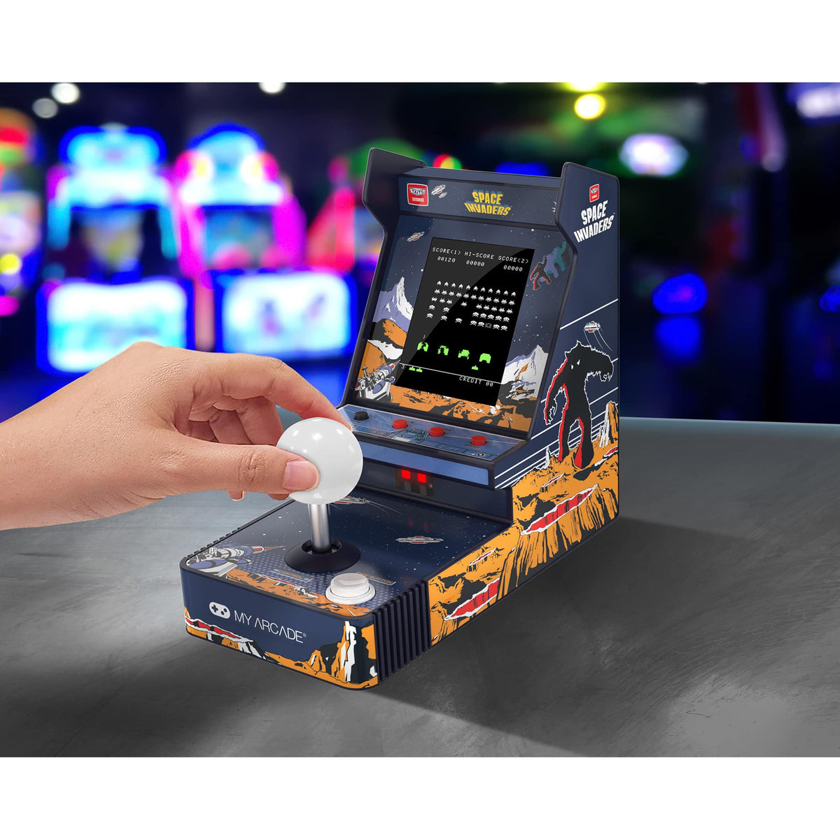 Joystick Player Space Invaders Portable Retro Arcade