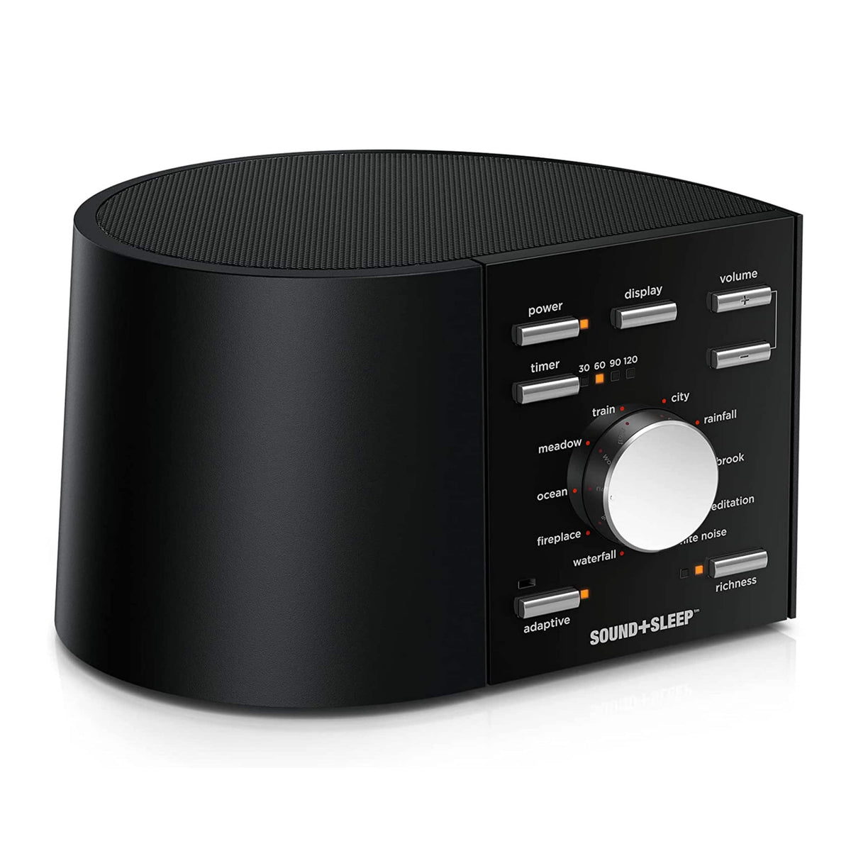 ASTI - Sound + Sleep Noise Machine - Non-Looping Environmental/Nature Sounds for Sleep - With Sleep Timer & Headphone Jack - Black