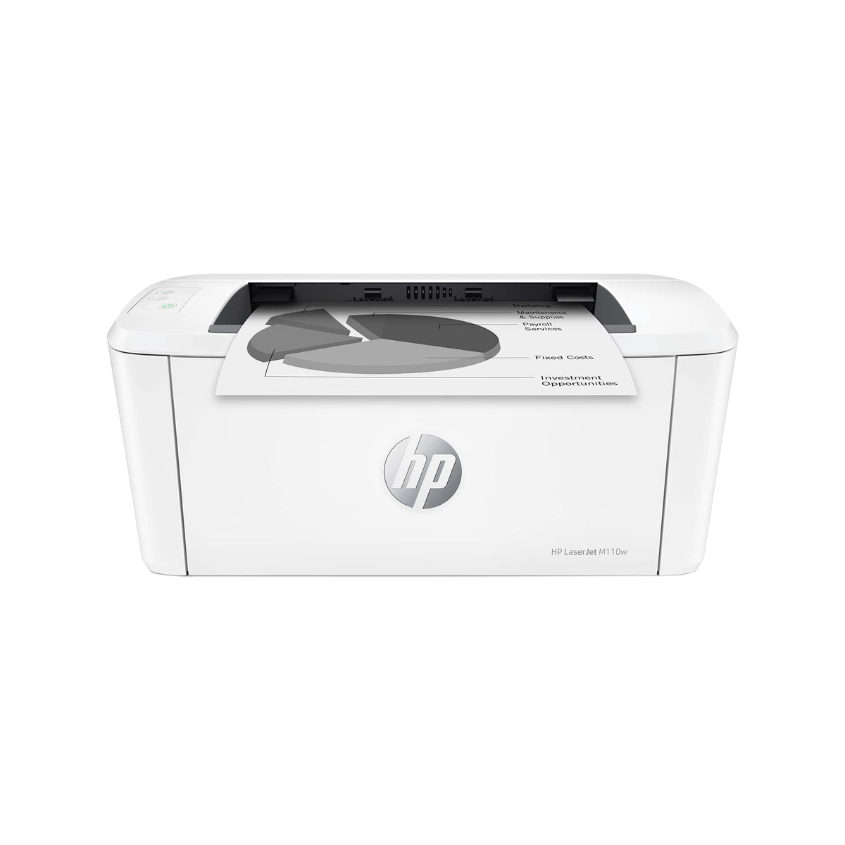 HP - LaserJet M110w Wireless AI-Enabled Black and White Laser Printer - White