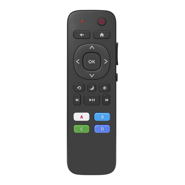 Front. Insignia™ - Replacement Remote for Insignia, TCL & Hisense Roku TVs - Black.
