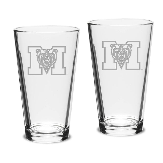Front. Jardine - Mercer Bears 16oz. 2-Piece Classic Pub Glass Set - Multicolor.