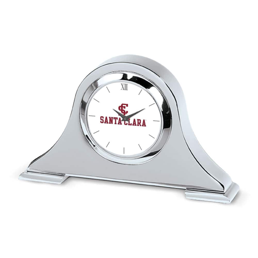 Jardine - Santa Clara Broncos Primary Team Logo Napoleon Desk Clock - Silver