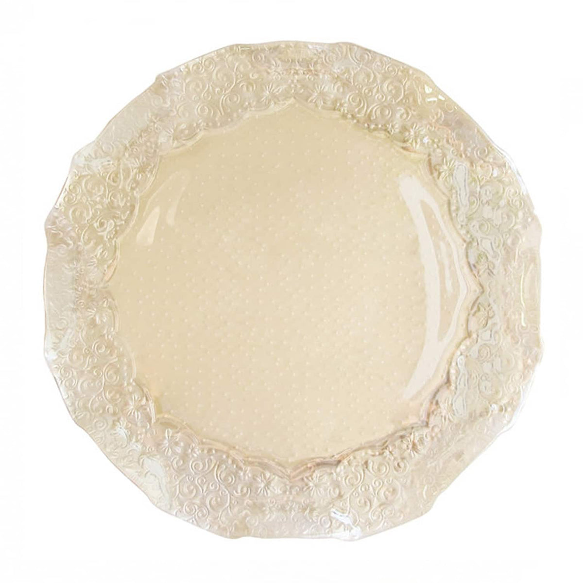 American Atelier - Roberta Iris Luster - Pearl Charger Plate 13" - Beige