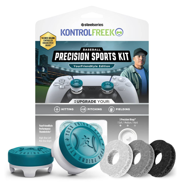 SteelSeries KONTROLFREEK: The Best-Selling Controller Enhancement Brand Baseball Precision Sports Kit - YourFriendKyle Edition

Upgrade Your:
1. Hitting
2. Pitching
3. Fielding

YourFriendKyle Performance Thumbsticks:
- High-Rise Left
- Mid-Rise Right

3 Precision Rings:
- Soft
- Medium
- Hard