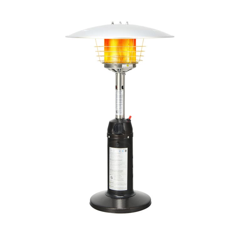 Mondawe - 13000 BTU Portable Tabletop Propane Patio Standing Heater - Black