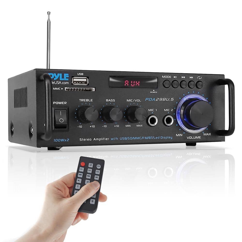 Pyle - Stereo Power Amplifier - Black