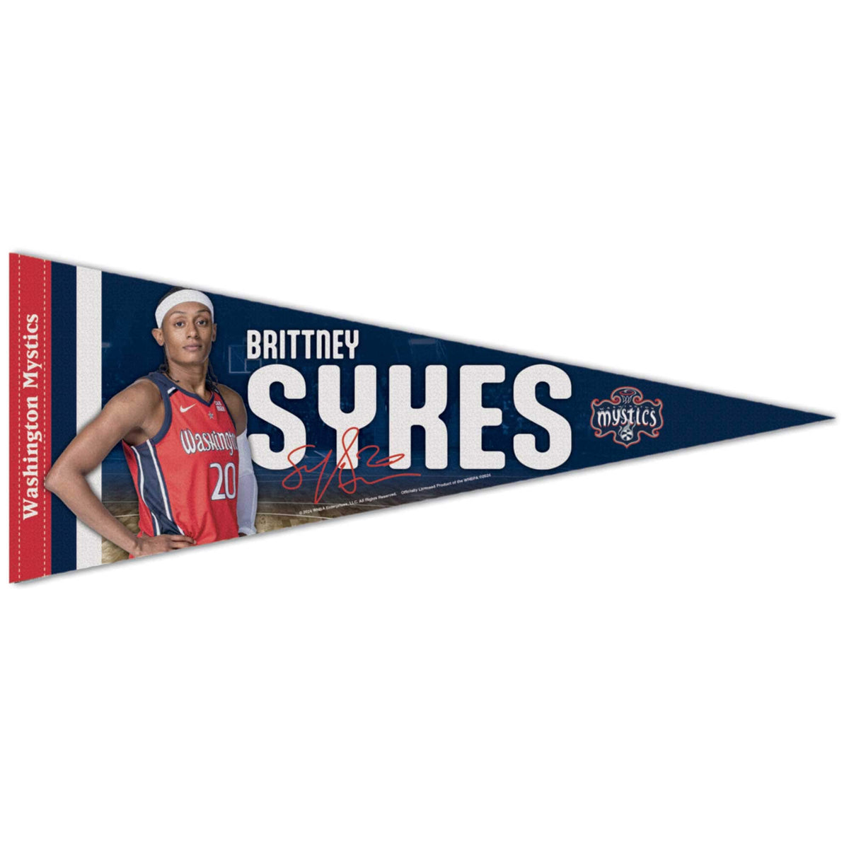 WinCraft - Brittney Sykes Washington Mystics 12" x 30" Premium Pennant - Multicolor