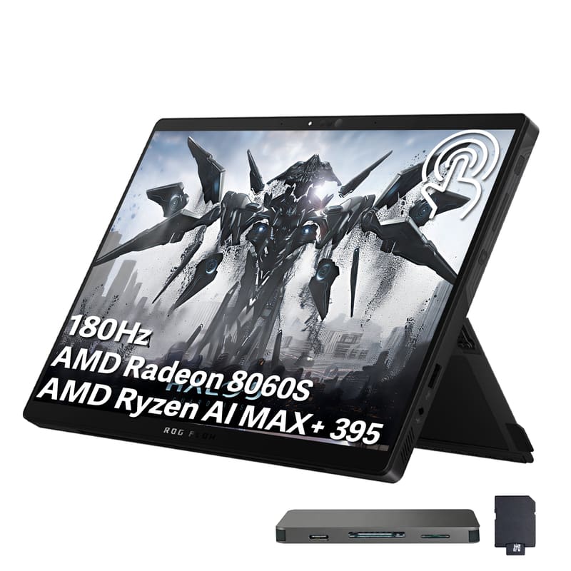 ASUS - Upgraded - ROG 13.4" WQXGA 2-in-1 Touch Gaming Laptop,Ryzen AI MAX+ 395,64GB RAM,2TB SSD+1TB Dock Set,Backlit,Win11 Home - Black