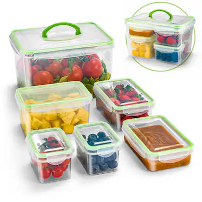 Sorbus - 12 Piece Airtight Containers With Snap-on Lids- BPA Free - For Kitchen, Pantry, Food Storage