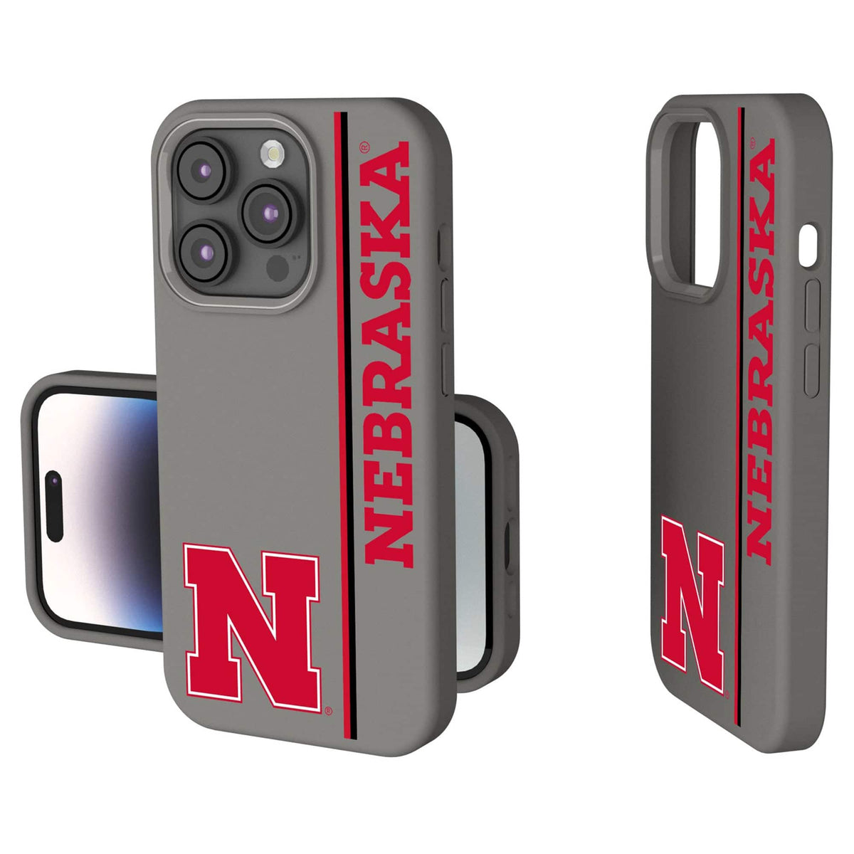 Keyscaper - NCAA - Nebraska Huskers iPhone Soft Touch Case - 14 - Gray