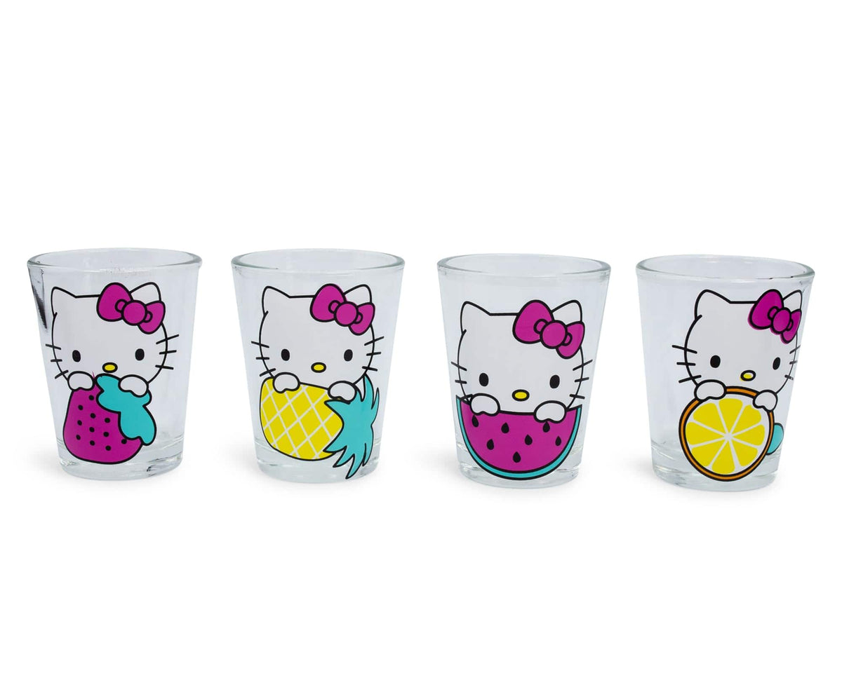 Silver Buffalo - Hello Kitty 1.5-Ounce Mini Shot Glasses | Set of 4 - Purple