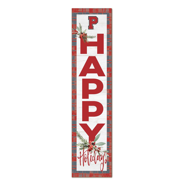 Front. Jardine - Pacific Boxers 12'' x 48'' Outdoor Happy Holidays Leaner - White.