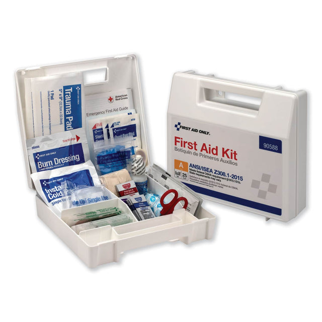 - 4 I I Pad I American g" + Red Cress | gaortond (12.7cmx Trauma ! Guide i First Aid I Emergency 22.8cml Pad - a. I ES - - -  Steri Ornt Du TEARTEPEN 300005 A DPCE r FREST cwda Free Dressing GiME Burn Ceninination PRSAN mrig aE A aL - A OMLY F Insta -a tas NS Loum Cold t 0 Single Use Single de Upi Grl FIRST AID ONLY. First Botiquin Aid de Kit Primeros A Auxilios kall ANSIISEA Mests Titale Sadea 25 noigo CRPA Z308.1-2015 Salidacn - my mqrement - nL tras wy 1 - 101% -a - Tedoral - H 90588