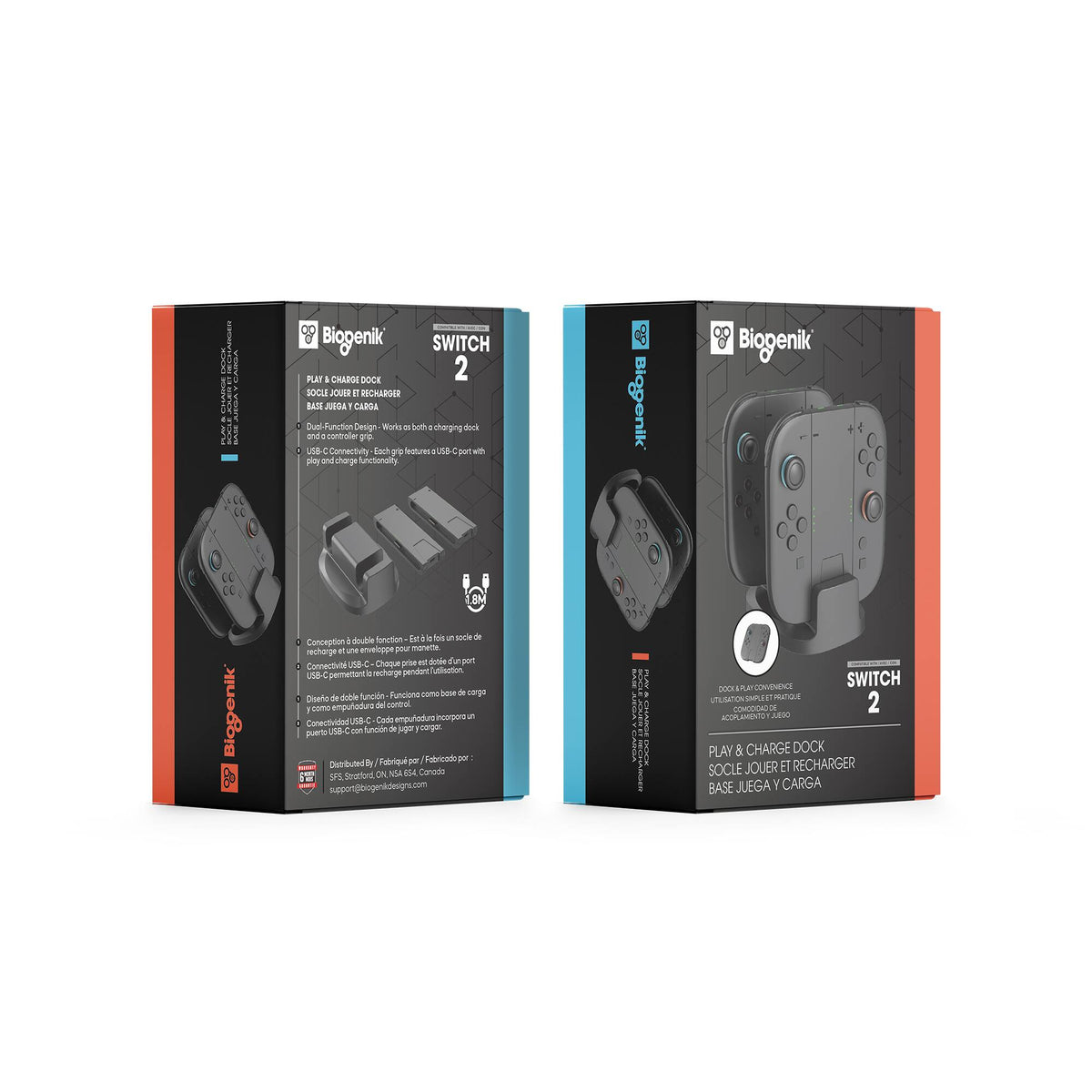 Biogenik - Dual-Function Charging & Controller Grip for Nintendo Switch 2