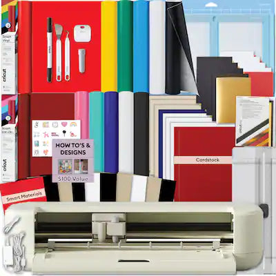 Cricut - Explore 5 Cutting Machine Essentials Rainbow Sampler Bundle