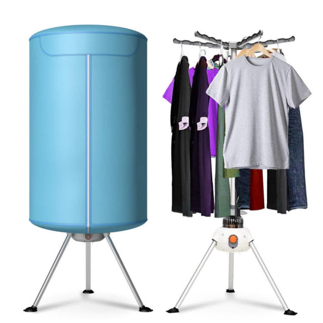 Front. LUCKY ONE - Portable Ventless Folding Clothes Dryer with Timer - 22 lbs Capacity for Apartment Dorm - Blue.