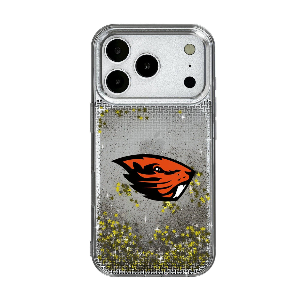 Keyscaper - NCAA - Oregon State Beavers Linen Logo iPhone Glitter Case - 16 Pro Max - Multicolor