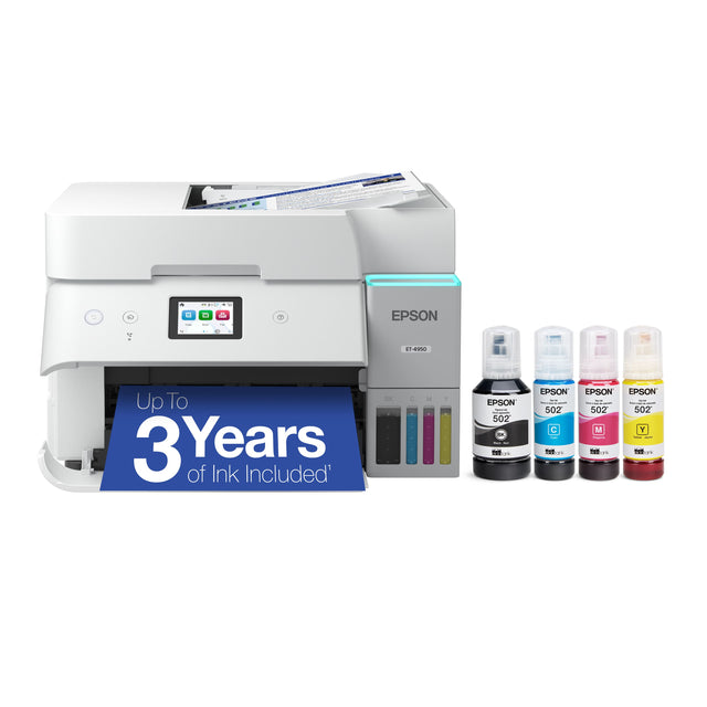 EPSON ET-4950

Up To 3 Years of Ink Included

EPSON 502 BK
EPSON 502 C
EPSON 502 M
EPSON 502 Y