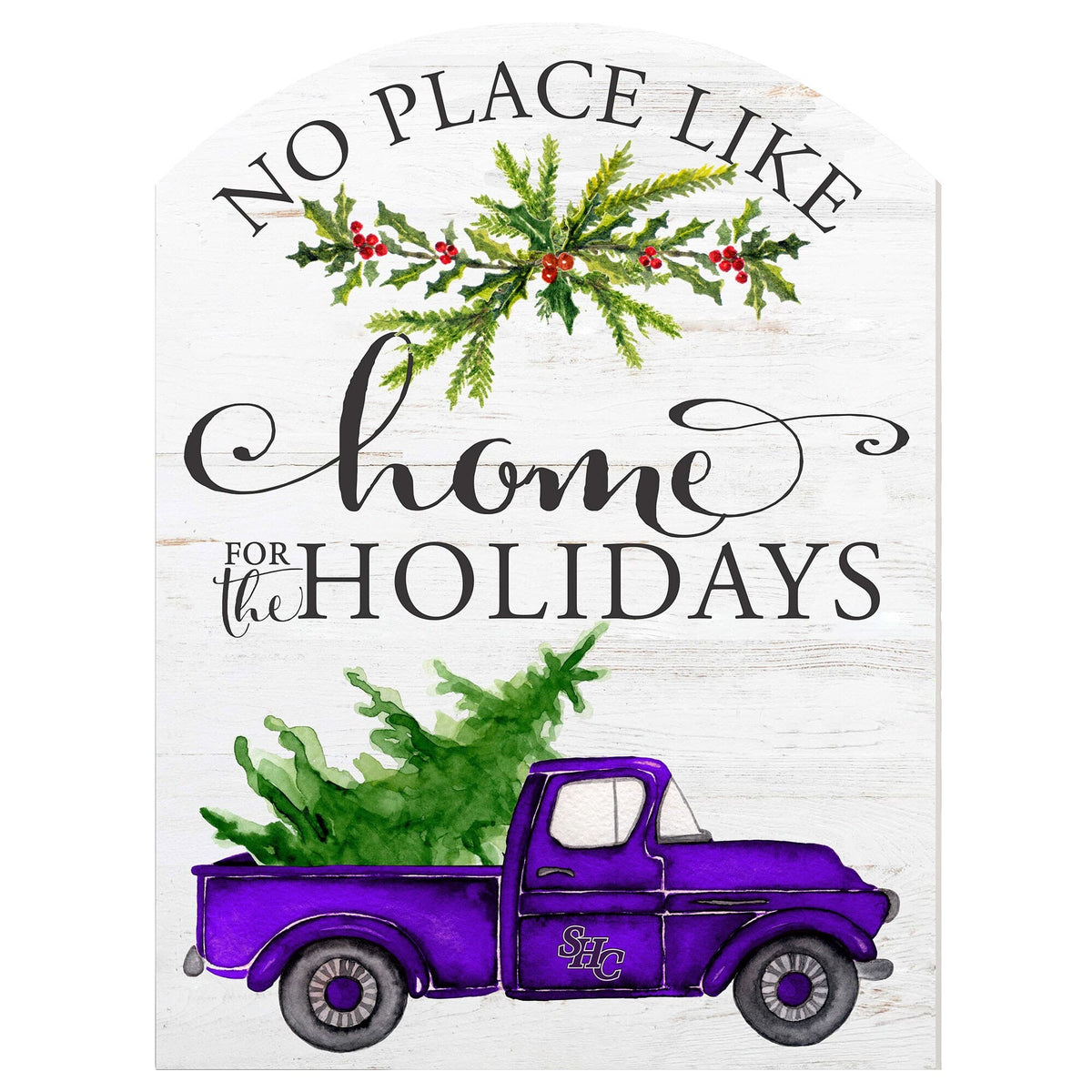 Jardine - Spring Hill Badgers 16'' x 22'' Holiday Marquee Sign - White